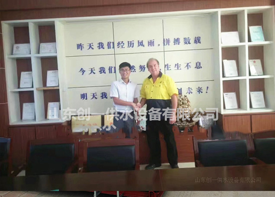 歡迎澳大利亞客戶來訪，考察玻璃鋼水箱，祝愿合作愉快